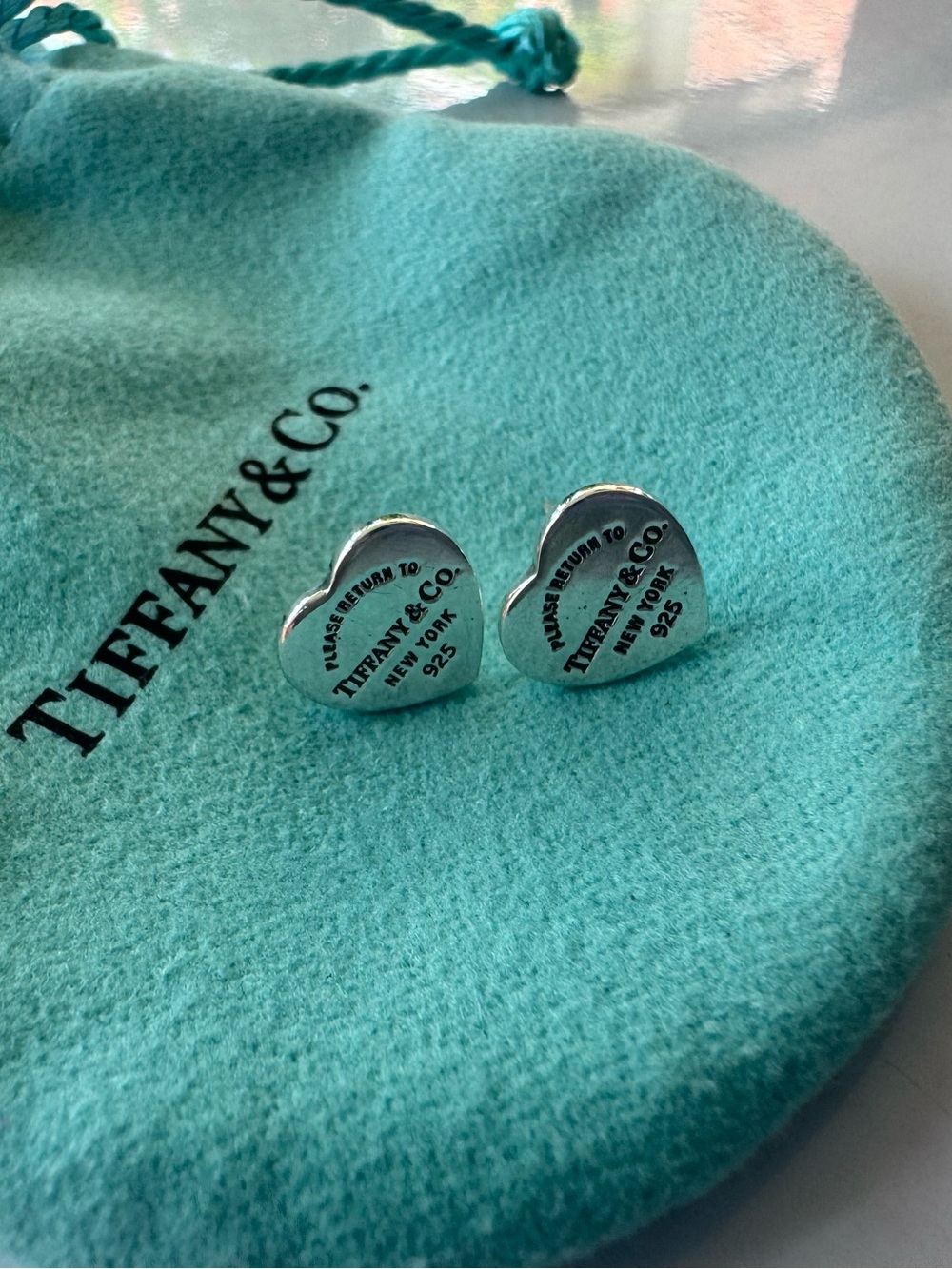 Tiffany & Co. mini heart earrings